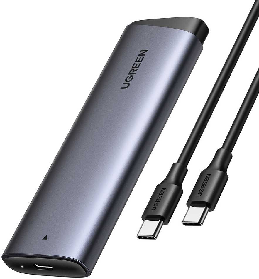Ugreen CM767 M.2 NVMe PCIe SSD Disk Dėklas - sidabro spalvos
