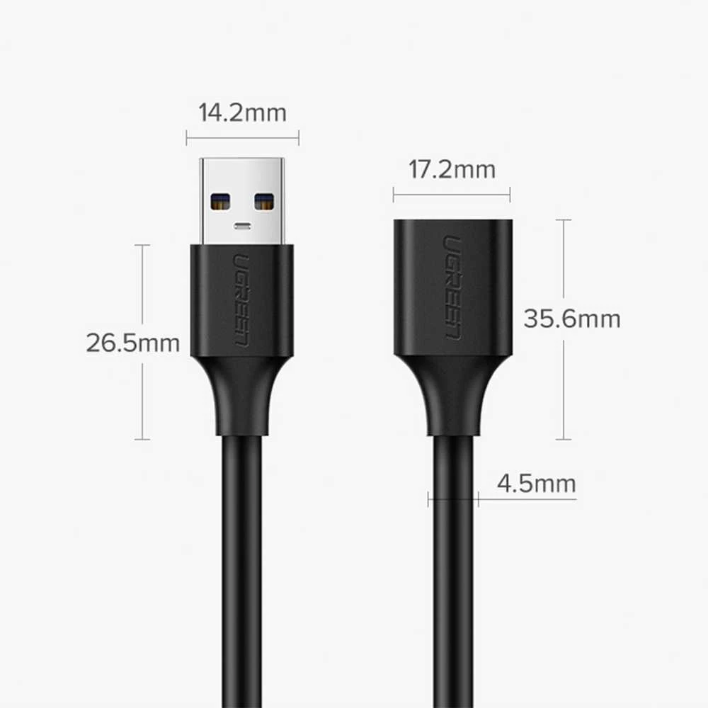 USB 2.0 ilgintuvas UGREEN US103 3m