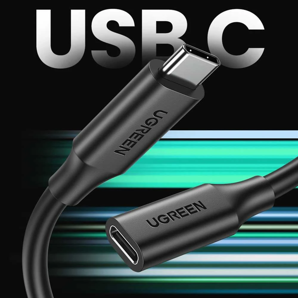 UGREEN USB-C 3.1 Gen2 lizdas - USB-C kištukas laidas 1m