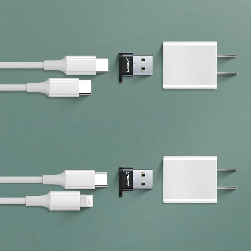 UGREEN US280 USB-C - USB-A 2.0 USB adapteris, juodos spalvos