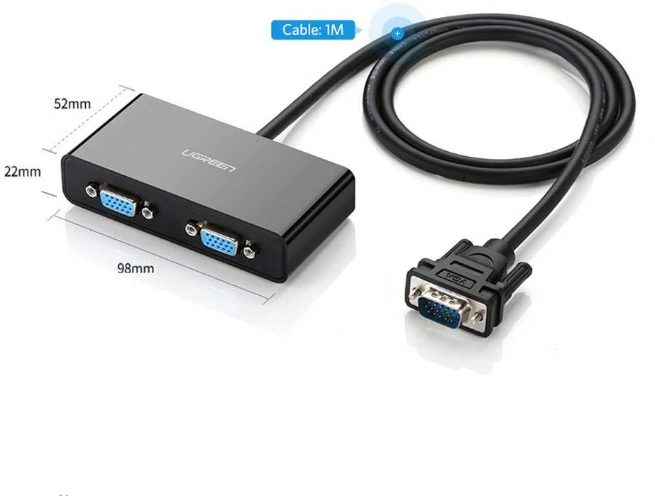 Vaizdo skirstytuvas UGREEN 40254 VGA - 2x VGA 1m