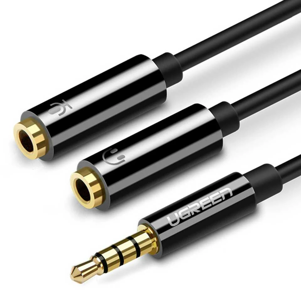 UGREEN AV141 ausinių skirstytuvas 3.5mm - Juodas