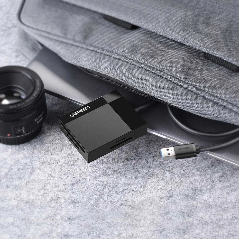 Kortelių skaitytuvas UGREEN CR125 4-in-1 USB 3.0 0.5m (juodas)