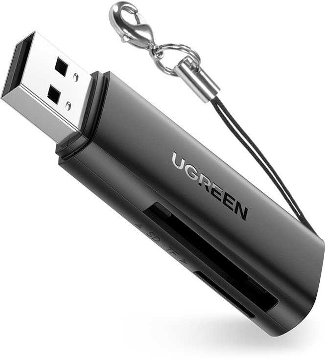 UGREEN CM264 TF/SD USB 3.0 atminties kortelių skaitytuvas juodas