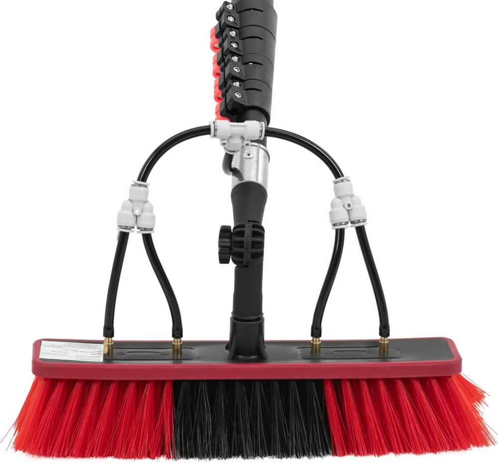 Ulsonix Teleskopinis šepetys su vandens jungtimi langų ir plokščių plovimui, plotis 35 cm, 175-720 cm