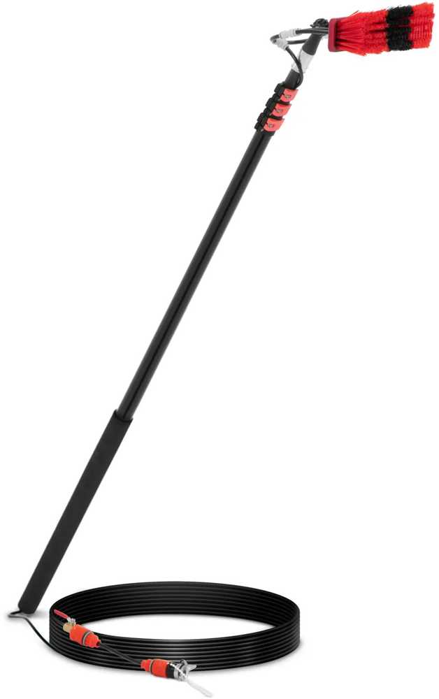 Ulsonix Teleskopinis šepetys su vandens jungtimi langų ir plokščių plovimui, plotis 35 cm, 165-540 cm