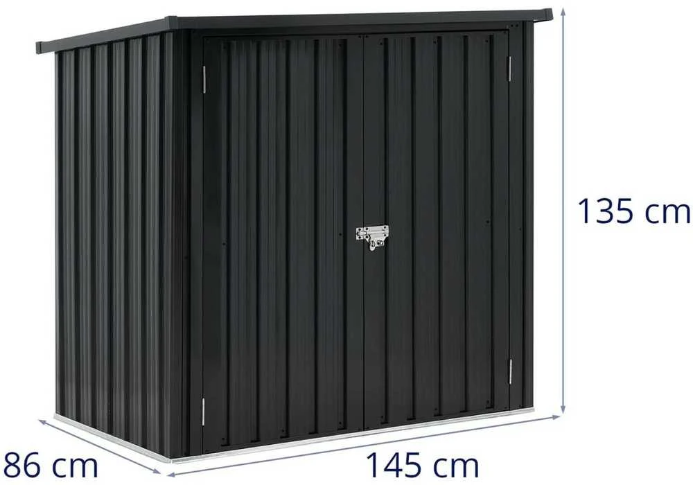 Uniprodo Metalinė sodo įrankių namelis 145 x 86 x 135 cm