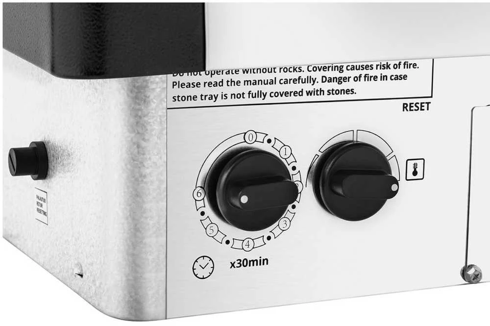 Uniprodo Elektrinė pirties krosnelė su įmontuotu valdymu 5-9 m3 iki 110C 400 V 6 kW
