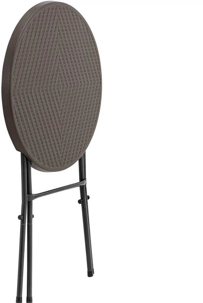 Uniprodo maitinimo stalas sodo sulankstomas apvalus 79 x 110 cm juoda