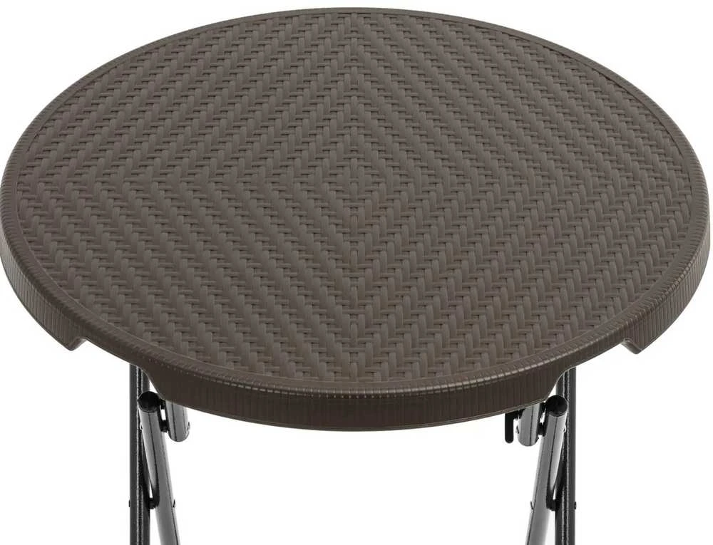 Uniprodo maitinimo stalas sodo sulankstomas apvalus 79 x 110 cm juoda