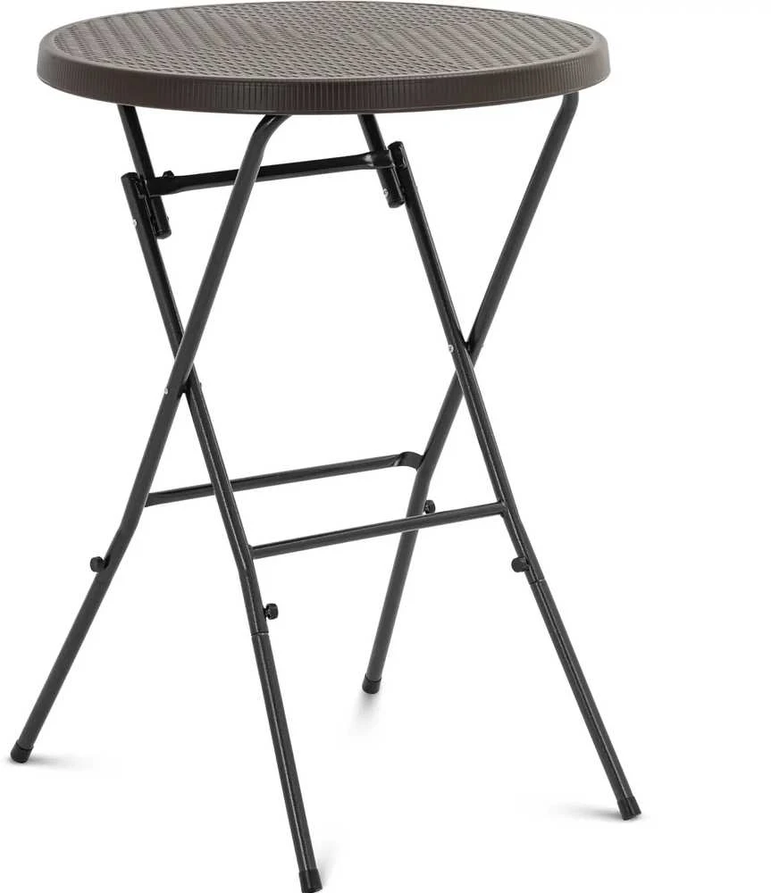 Uniprodo maitinimo stalas sodo sulankstomas apvalus 79 x 110 cm juoda