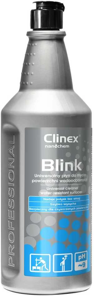 Universalus skystis paviršiams valyti be dryžių, blizgesio, citrinos kvapo CLINEX Blink 1L