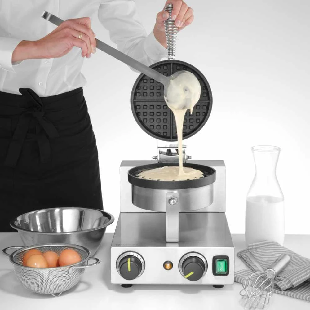 Viena apvali vaflinė belgiškiems vafliams TEFLON, skersmuo. 190 mm – Hendi 212172