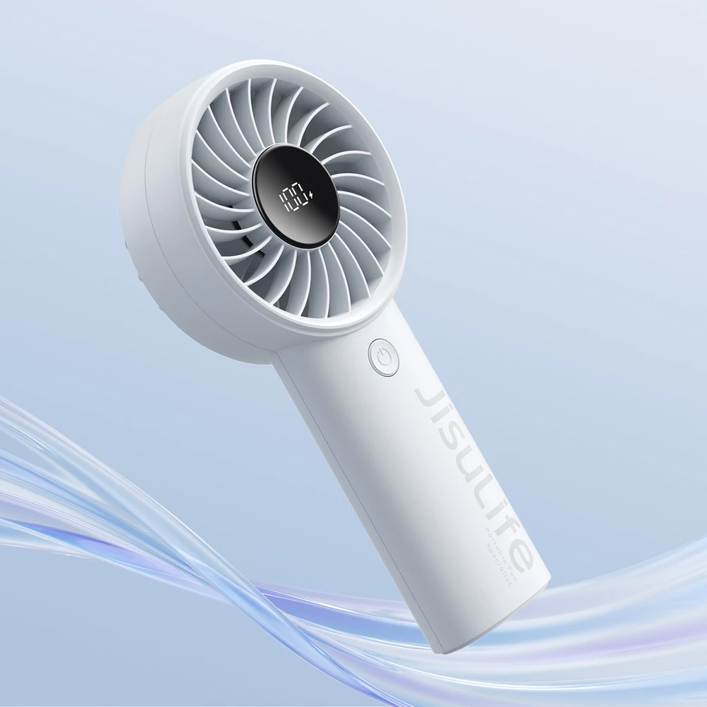 „Jisulife“ nešiojamasis ventiliatorius „Life4“, 3600 mAh, nešiojamas USB ventiliatorius – pilkas