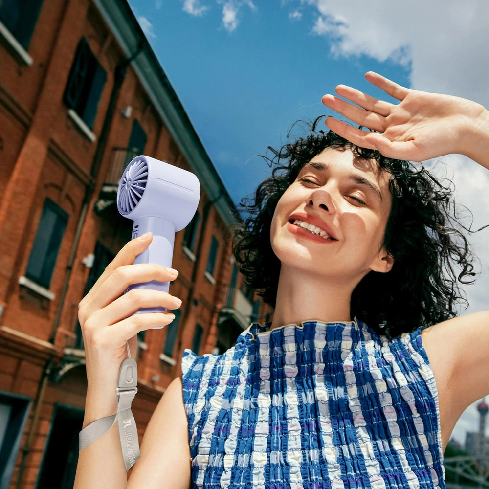 Ventiliatorius Jisulife Handheld Fan 10 4000mAh Portable USB Fan - Mėlyna