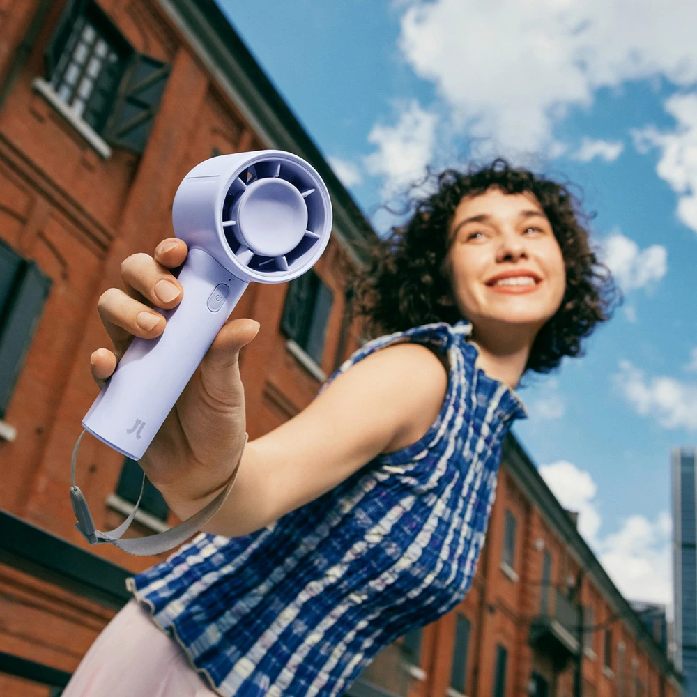 Ventiliatorius Jisulife Handheld Fan 10 4000mAh Portable USB Fan - Mėlyna
