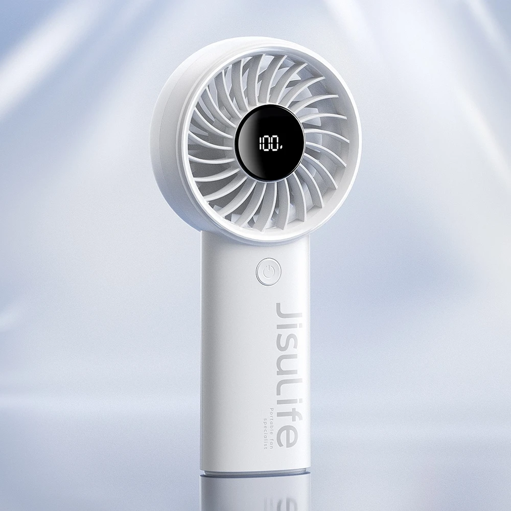 „Jisulife“ nešiojamasis ventiliatorius „Life4“, 3600 mAh, nešiojamas USB ventiliatorius – pilkas