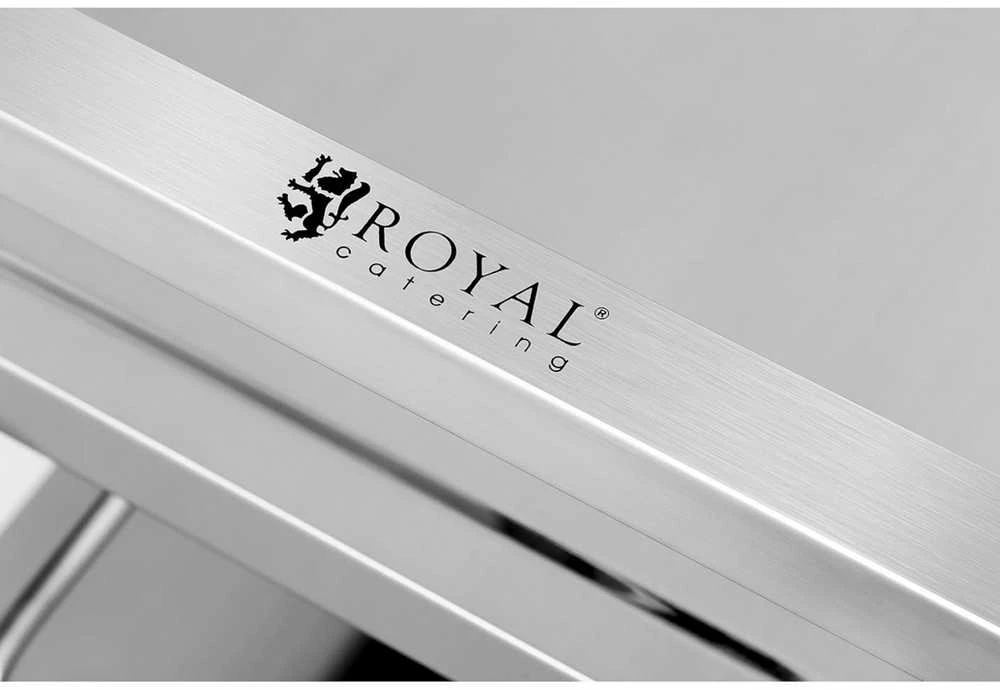 Maitinimo padavėjo vežimėlis su 3 lentynomis, iki 150kg, pagamintas iš nerūdijančio plieno Royal Catering RCSW 3A
