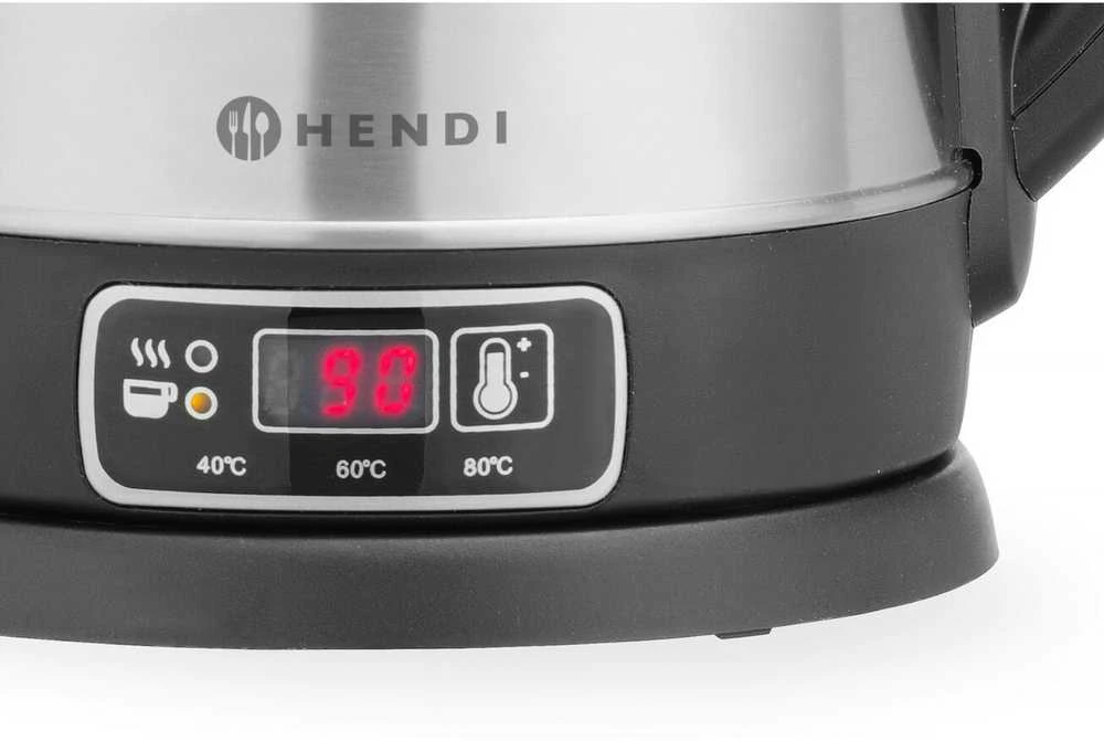 Elektrinis virdulys belaidis su temperatūros reguliavimu 1.8 l - Hendi 209943