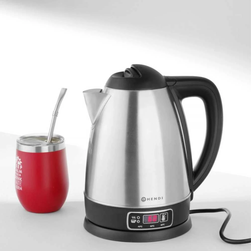 Elektrinis virdulys belaidis su temperatūros reguliavimu 1.8 l - Hendi 209943