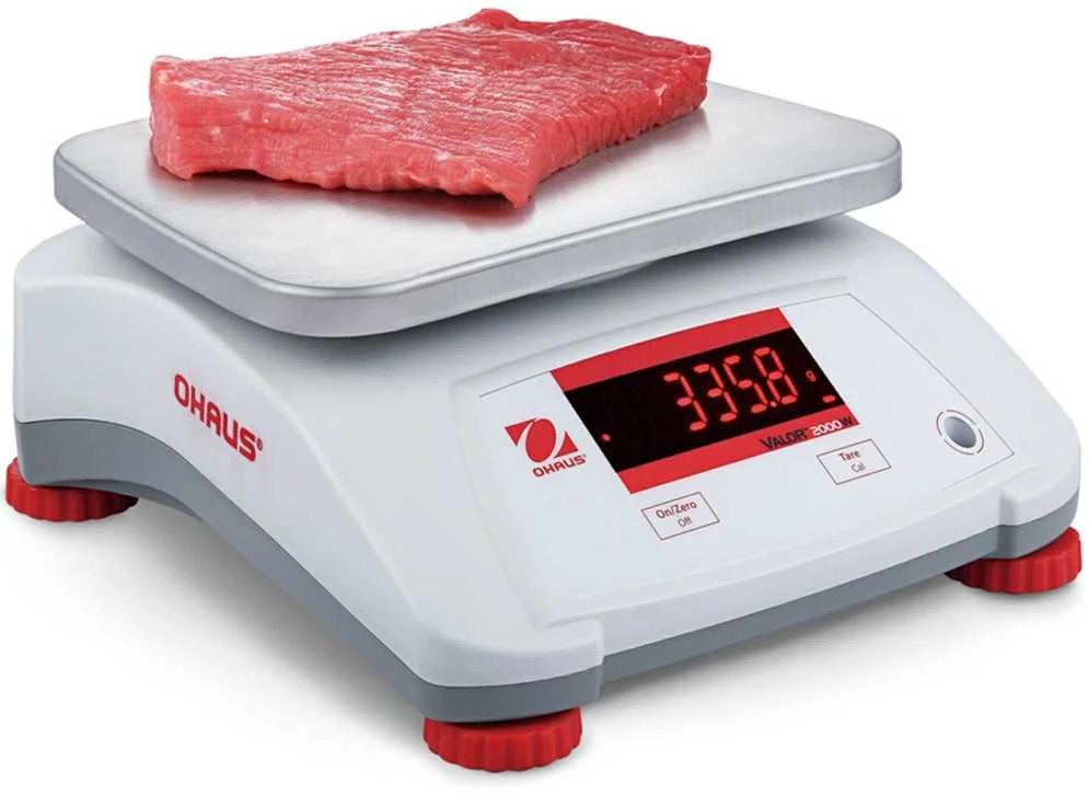 Virtuvinės svarstyklės, atsparios vandeniui IP68 VALOR 2000 30kg / 5kg - OHAUS V22PWE30T