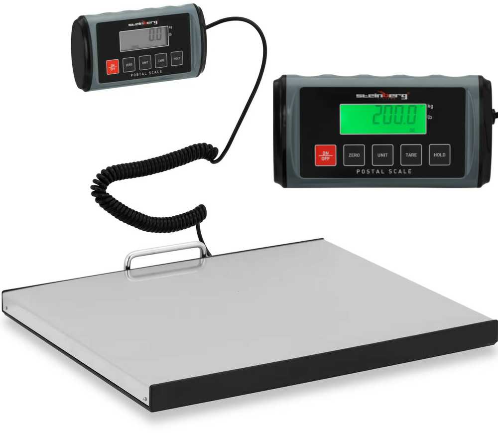 Virtuvinės svarstyklės Steinberg Systems Svarstyklės siuntų paštas LCD 35,5 x 40,5 cm 200 kg / 0,1kg