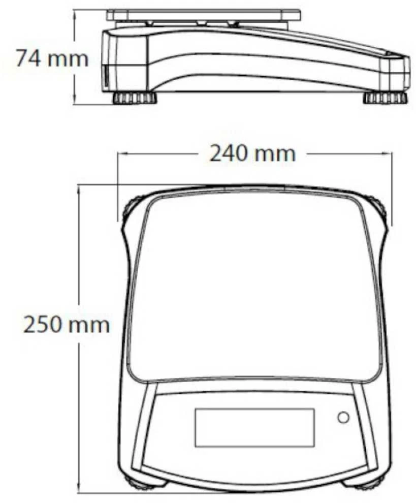Virtuvinės svarstyklės Techninės lentelės svarstyklės laboratorijai, tikslios NAVIGATOR NVT 22000g / 1g - OHAUS NVT22000