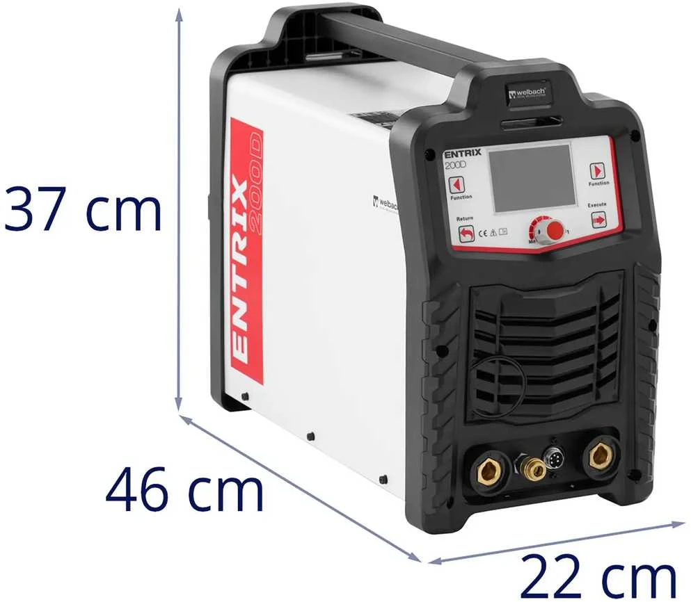 Welbach ENTRIX TIG MMA HF AC/DC Puls 200A skaitmeninis aliuminio suvirinimo aparatas