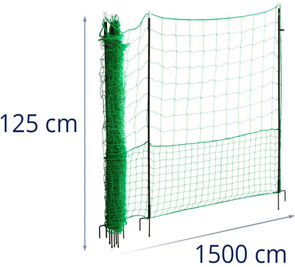 Wiesenfield Tinklinė aptvarų veisimo apsauginė tvora paukštėms vištoms 1,25 x 15 m
