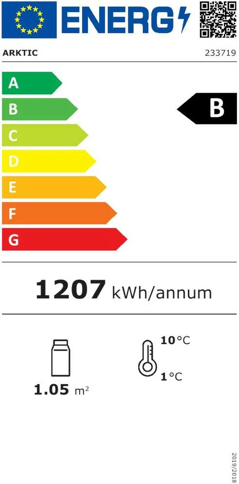 Šaldymo vitrina 160L 2 lentynos ARKTIC Hendi 233719
