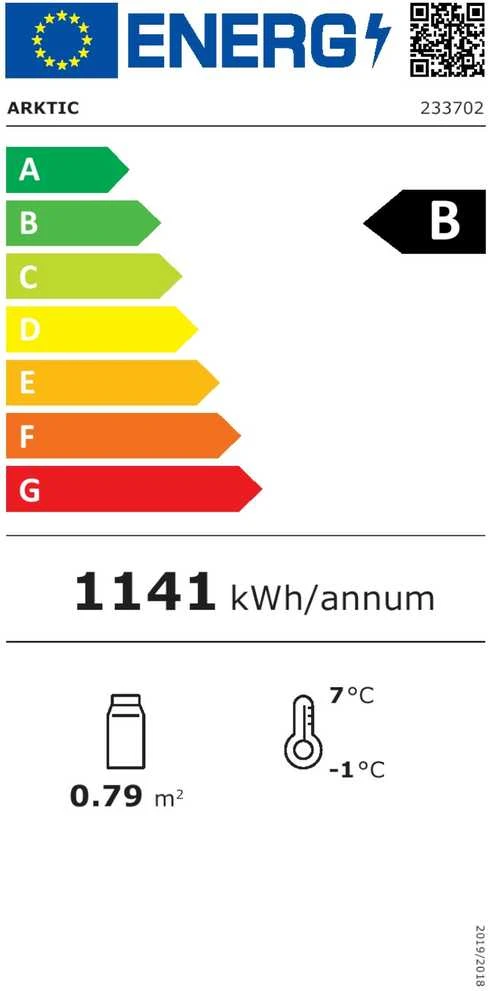 Reguliuojama šaldymo vitrina 120L 2 lentynos ARKTIC Hendi 233702