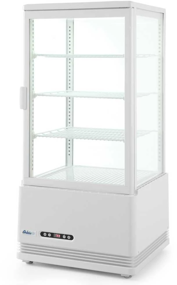 Reguliuojama stiklinė šaldymo vitrina 78L 3 lentynos balta ARKTIC Hendi 233641