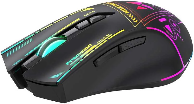 Wozinsky WMGB-3200 Optinė belaidė pelė žaidimams with Built-in Rechargeable Baterija 3200 DPI with RGB Lighting - Juodas