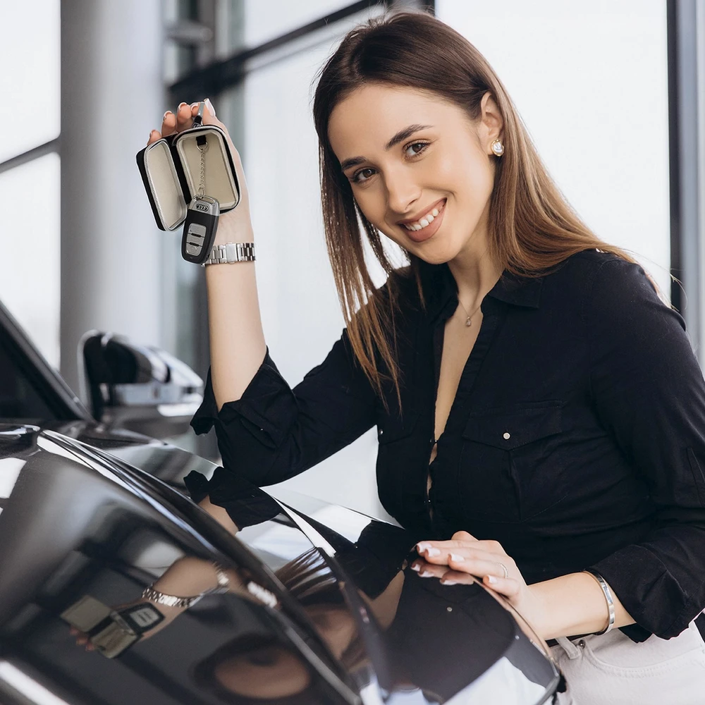 Wozinsky WBS-20 RFID apsaugos nuo vagystės automobilio raktų dėklas - Faradėjaus narvas - Juodas