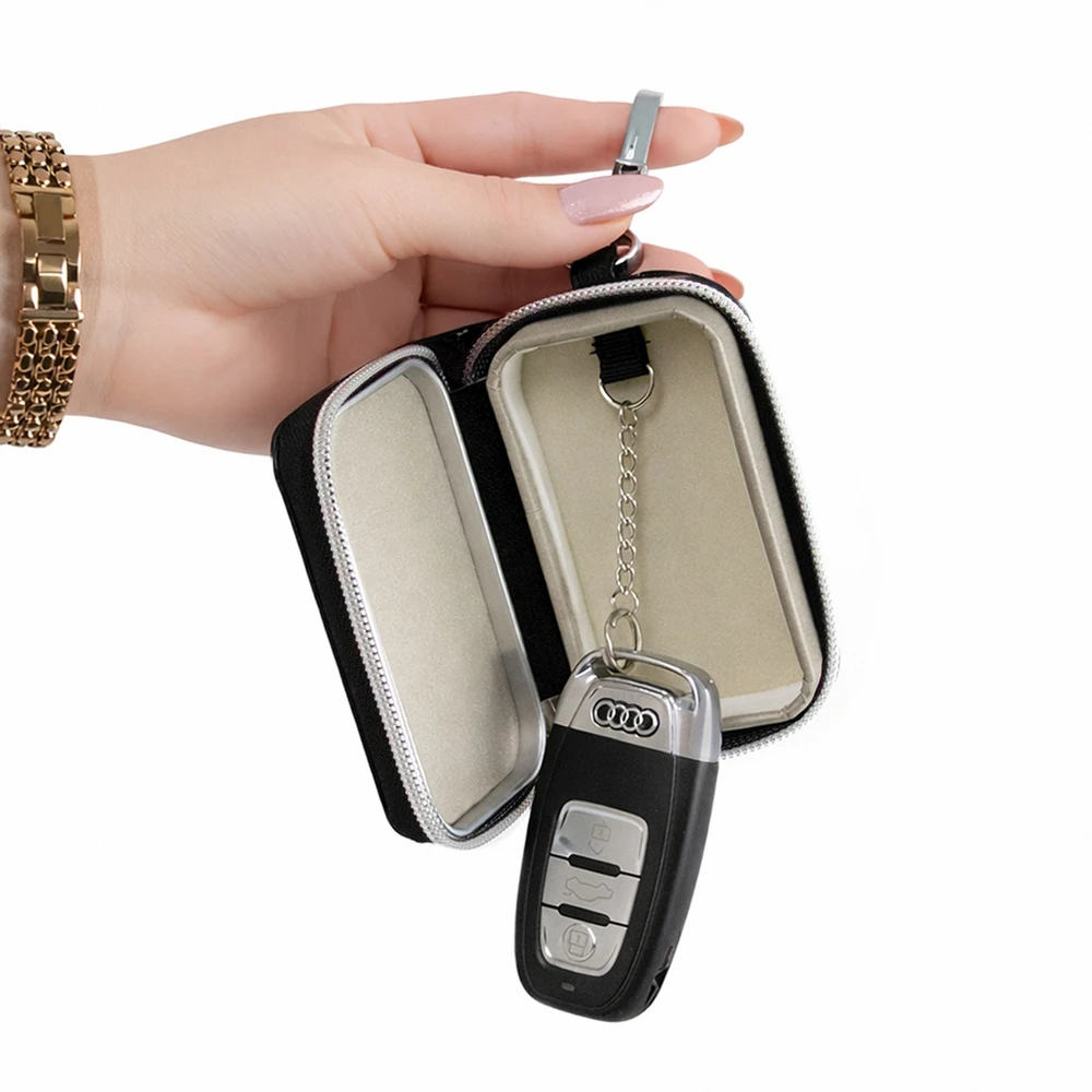 Wozinsky WBS-20 RFID apsaugos nuo vagystės automobilio raktų dėklas - Faradėjaus narvas - Juodas