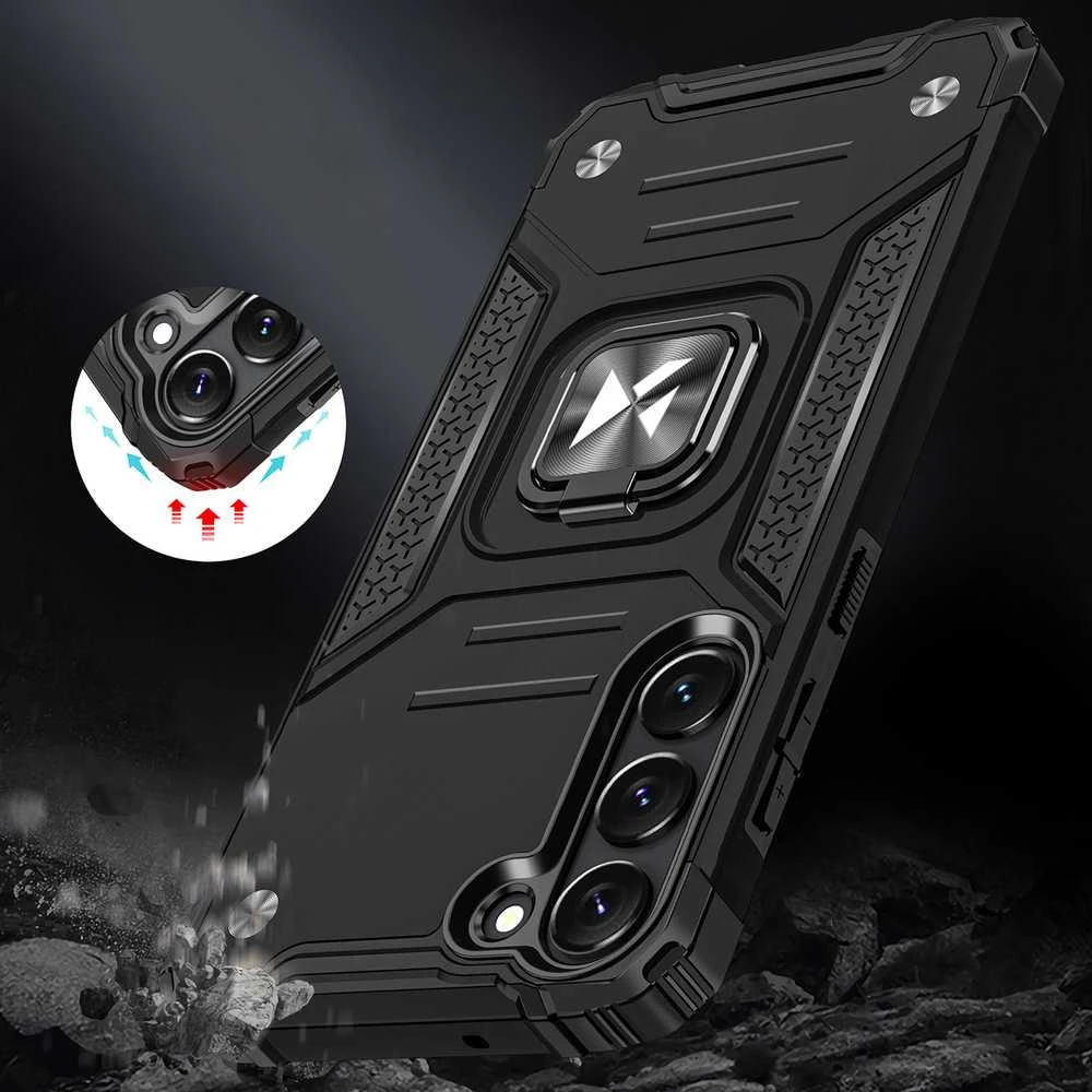 Wozinsky Dėklas Armored Case Samsung Galaxy S23+ Magnetic Holder Ring Armor juoda