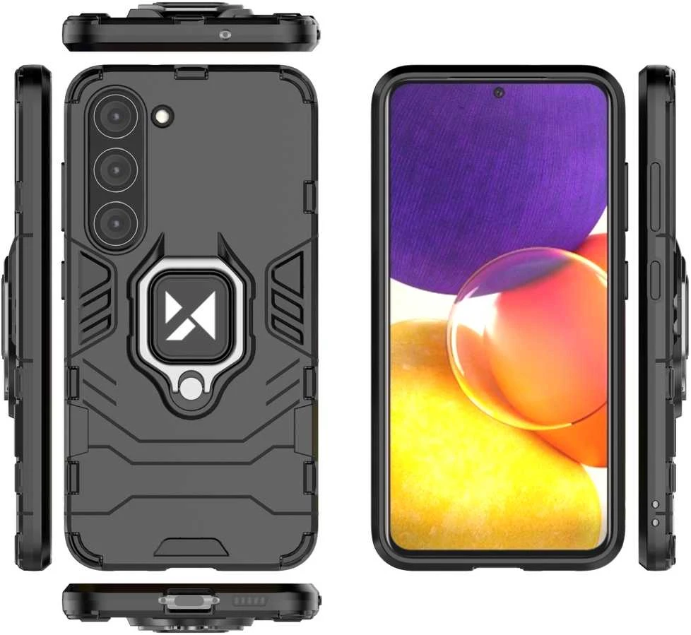 Wozinsky Dėklas Armored Case Samsung Galaxy S23+ Magnetic Holder Ring Armor juoda