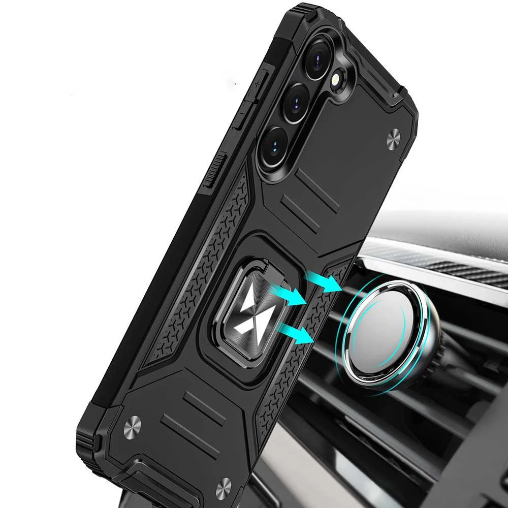 Wozinsky Dėklas Armored Case Samsung Galaxy S23+ Magnetic Holder Ring Armor juoda