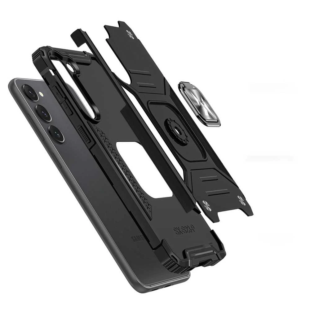 Wozinsky Dėklas Armored Case Samsung Galaxy S23+ Magnetic Holder Ring Armor juoda