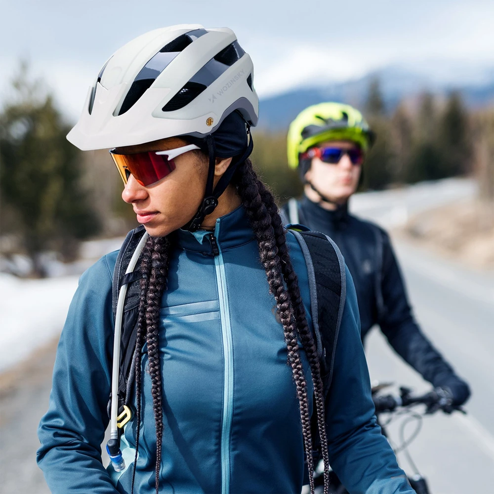 Wozinsky MTB dviračio šalmas su nuimamu skydeliu, lengvas, L - pastelinės žalios