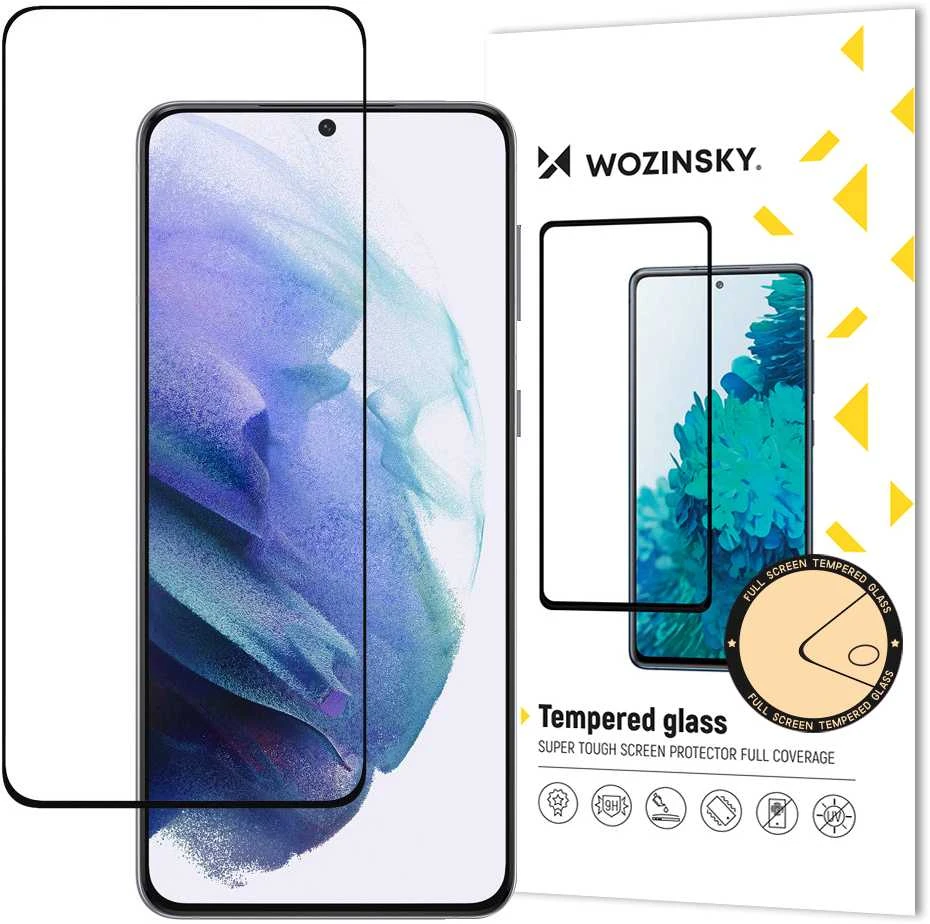 Wozinsky 9H grūdintas stiklas visam Samsung Galaxy S23+ ekranui su juodu Full Glue rėmeliu
