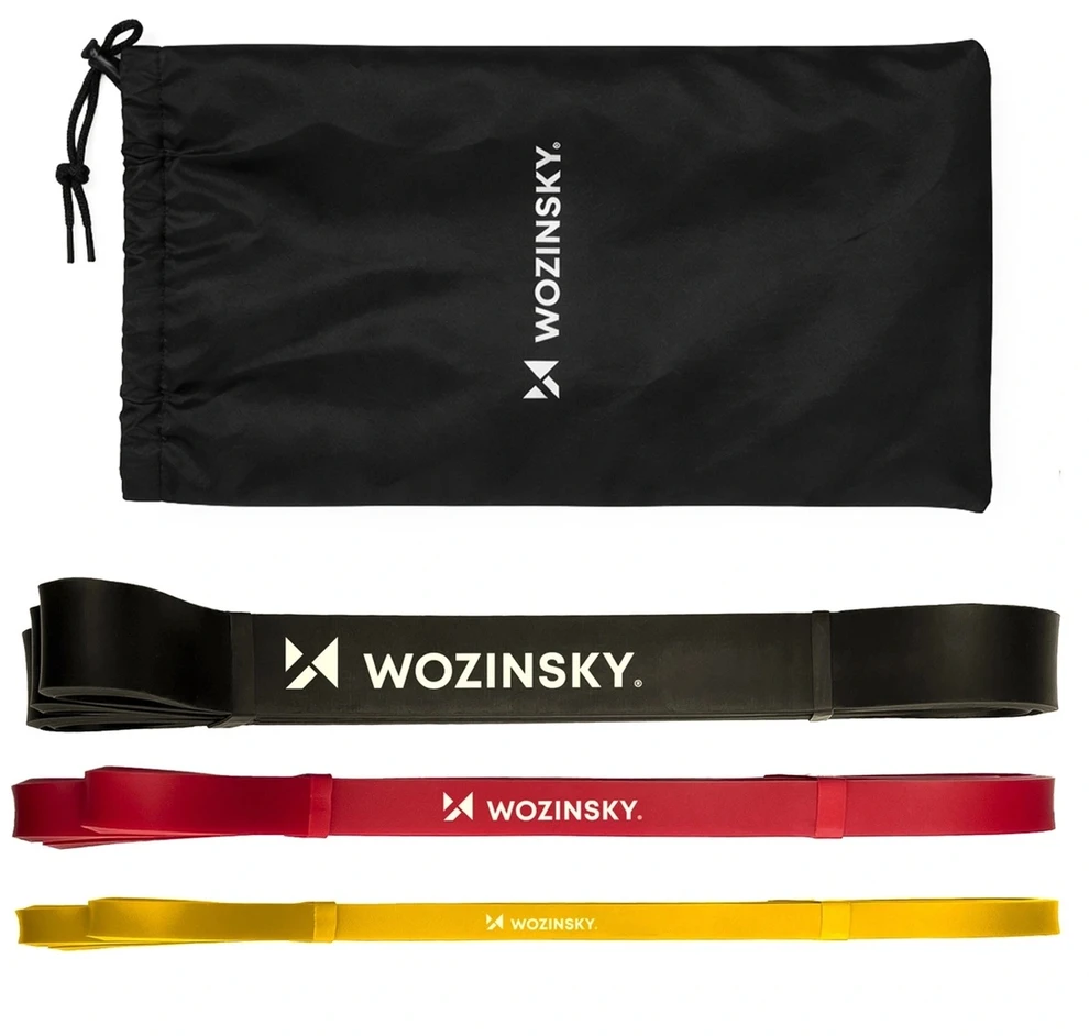 Wozinsky WGO-3 latekso pasipriešinimo juostos - 3 vnt.