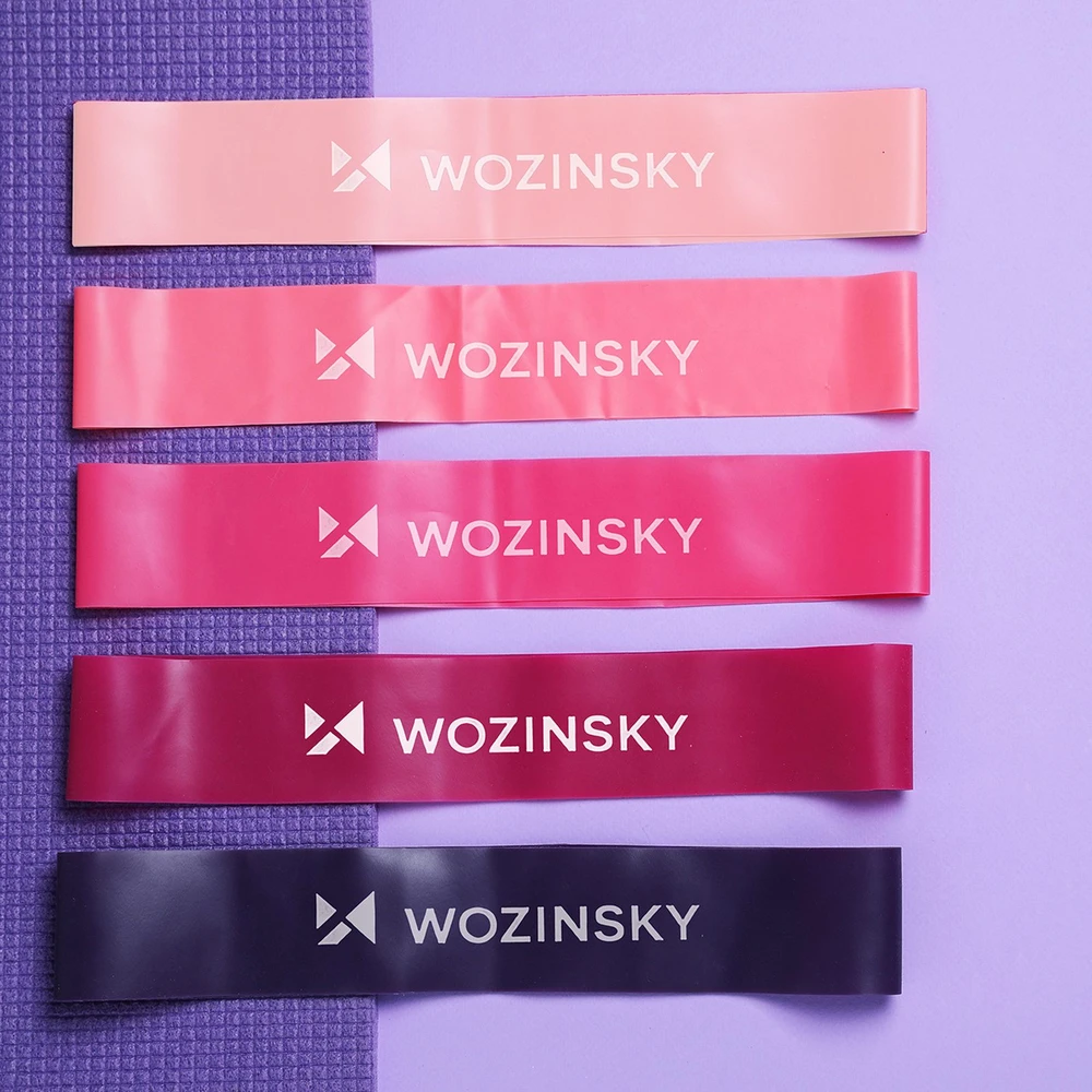 Mini pasipriešinimo juostos Wozinsky WGO-5A aktyvavimo juostos, pagamintos iš TPE - 5 vnt.