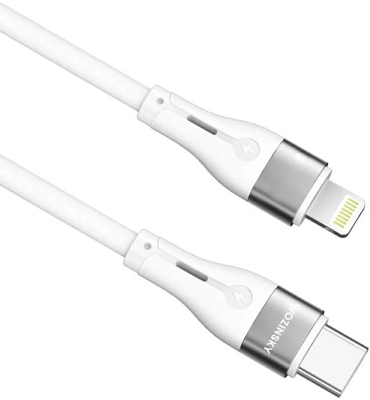 Wozinsky WSTCL1 Lightning / USB-C PD 27W kabelis 1 m – baltos spalvos