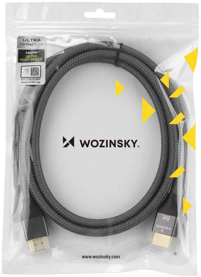 Wozinsky kabelis HDMI 2.1 8K 60 Hz 48 Gbps / 4K 120 Hz / 2K 144 Hz 5 m Sidabrinis (WHDMI-50)