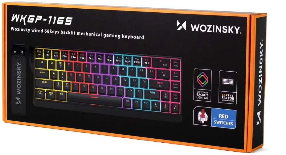Wozinsky WKGP-1165 Mechaninė klaviatūra žaidimams with RGB pašvietimas - Juodas