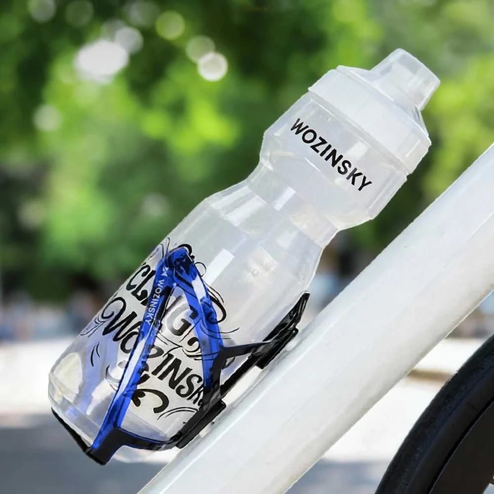 Wozinsky WUR-01BB Bike Bottle Holder Basket - Juodas and Mėlyna
