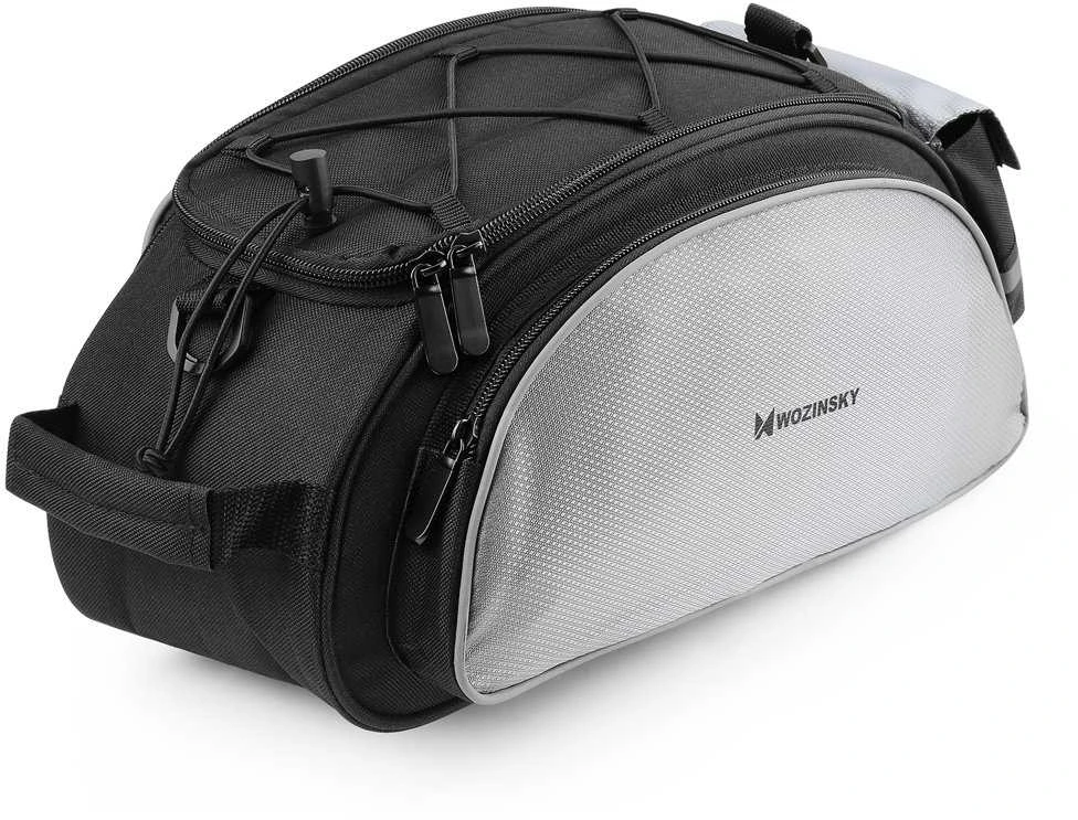 Wozinsky bike carrier bag with shoulder strap 13l juodos spalvos (WBB1BK)