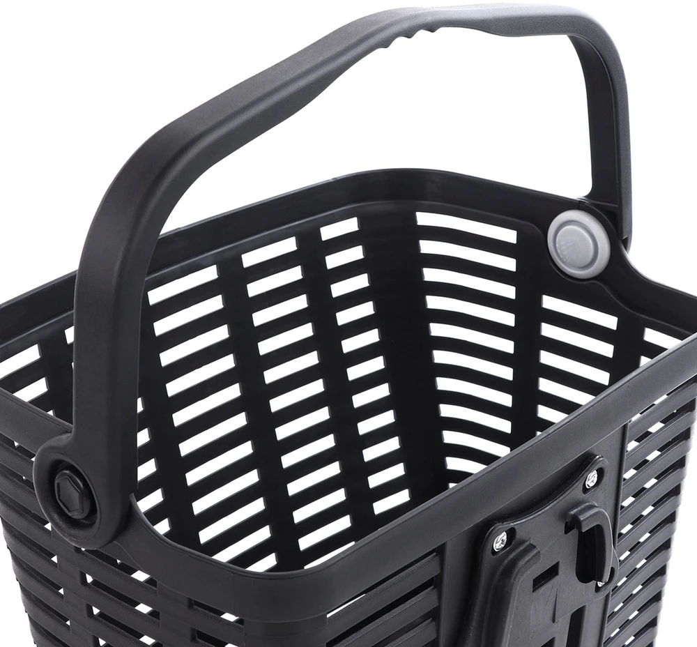 Wozinsky WKR-PK plastikas handlebar bicycle basket - juodas