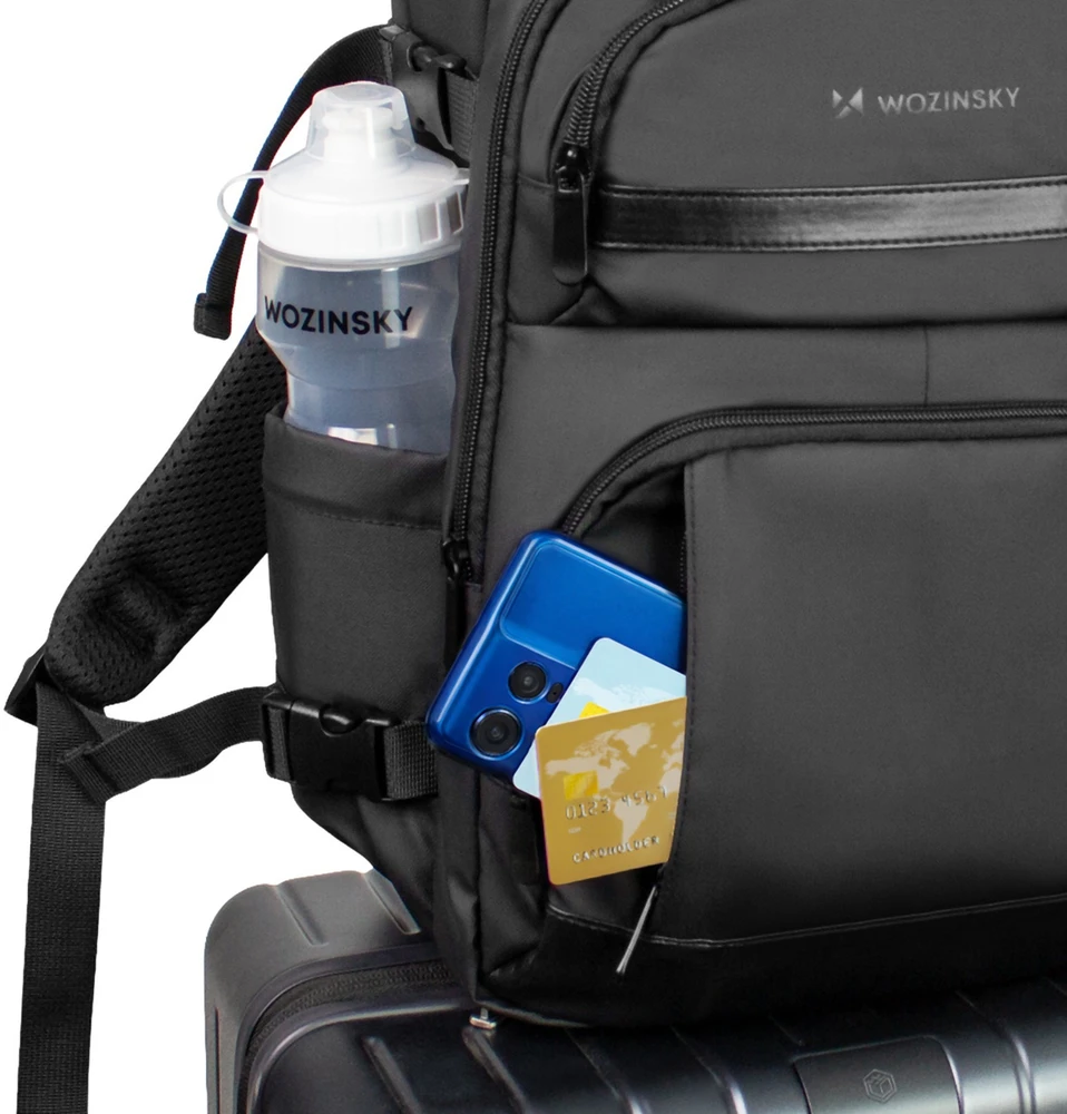 Wozinsky WPW-20L Backpack with Nešiojamas kompiuteris Pocket for 15" Travel 40x20x25 cm for Hand Luggage - Juodas